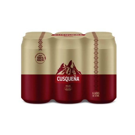 Cerveza Cusqueña Red Lager Pack 6 Latas de 354 cc