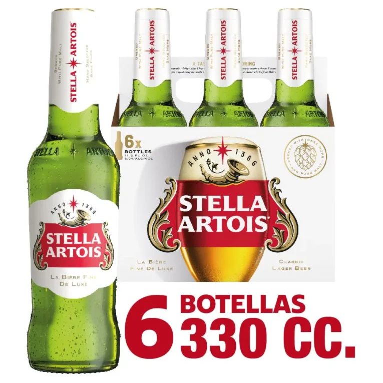 Cerveza Stella Artois Pack 6 Botellas de 330 cc