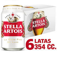 Cerveza Stella Artois Pack 6 Latas de 354 cc