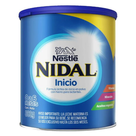 Fórmula Infantil Nidal Inicio Etapa 1 Caja 4 Unidades de 800 g (Tarro 0 a 6 meses)