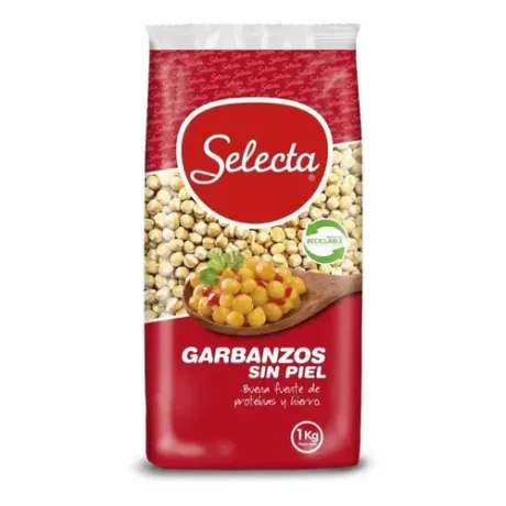 Garbanzos Selecta Sin Piel Manga 10 Unidades de 1 kg