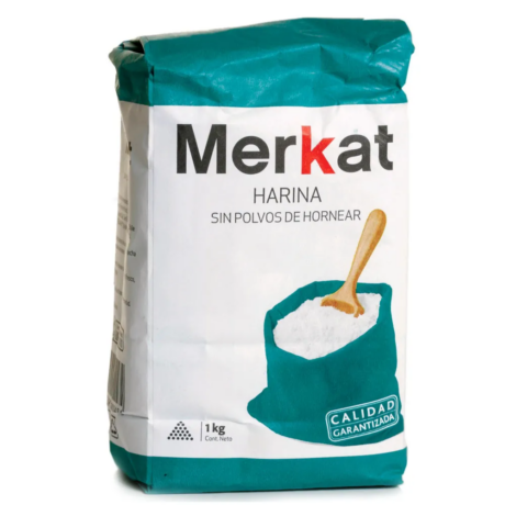 Harina Merkat Sin Polvos de Hornear Manga 10 Unidades de 1 kg