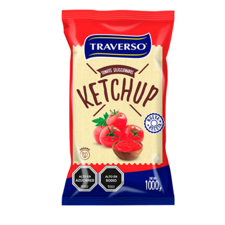 Ketchup Tradicional Traverso Caja 12 Unidades de 1 kg