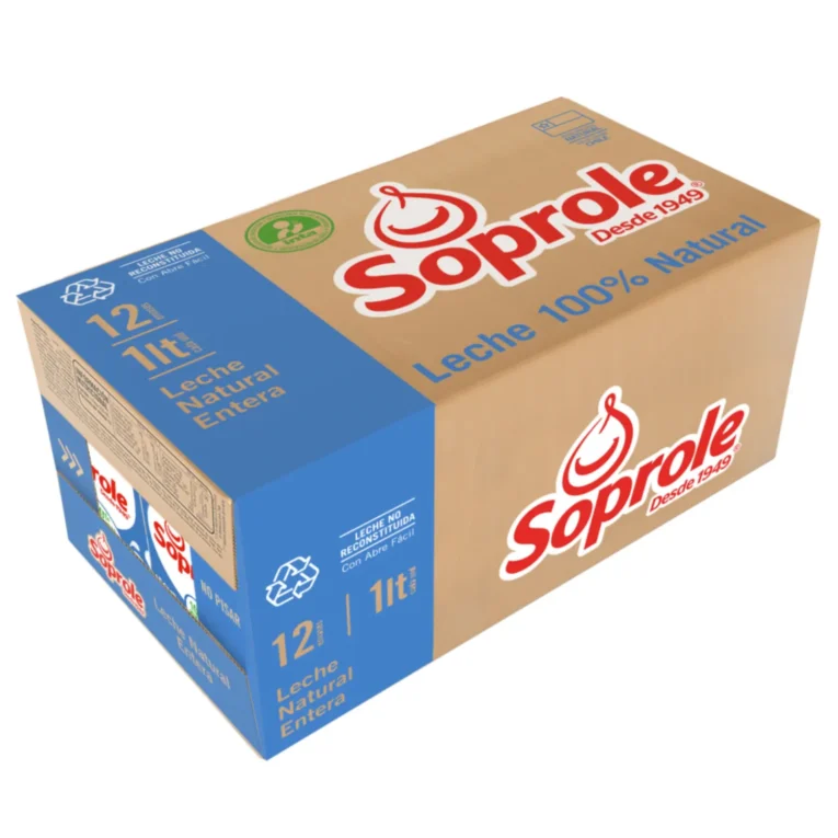 Leche Blanca Soprole Entera Caja 12 Unidades de 1 Litro