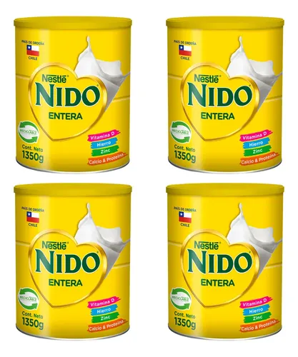 Leche en Polvo Nido Entera Caja 4 Unidades de 1.5 kg