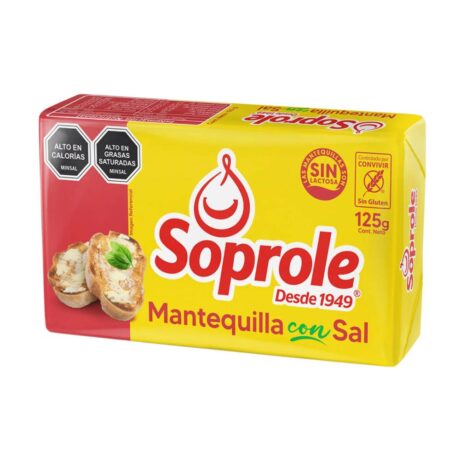 Mantequilla con Sal Soprole Caja 30 Unidades de 125 g