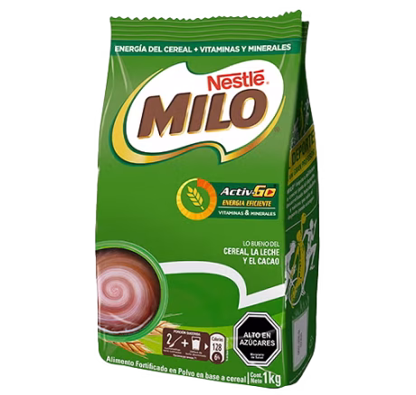 Modificador de Leche Milo Nestlé Manga 10 Unidades de 1 Kilo
