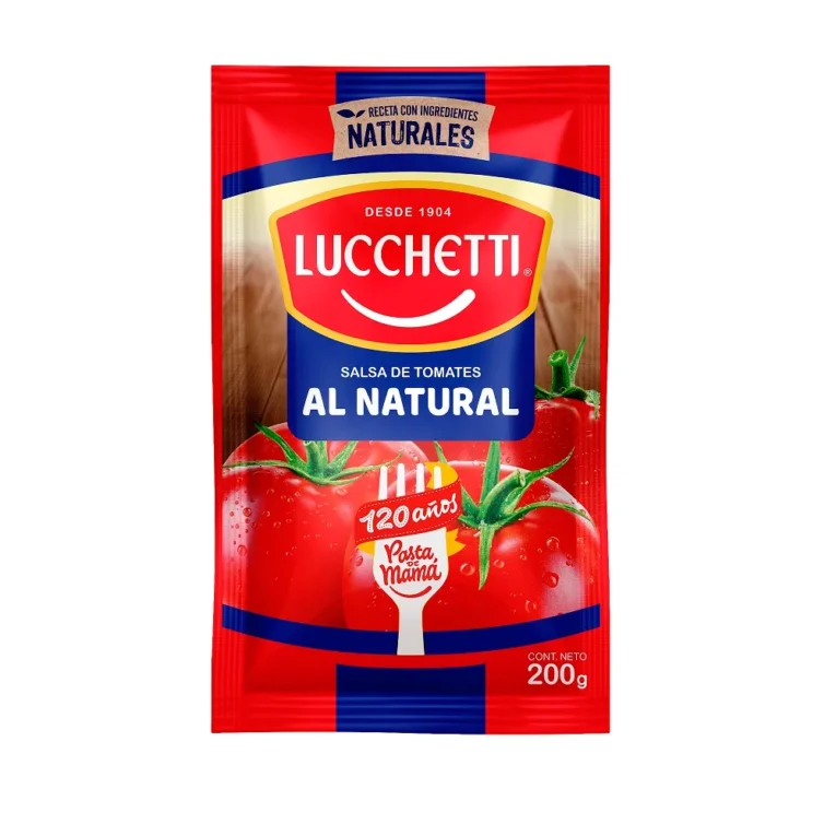 Salsa de Tomate Lucchetti Caja 36 Unidades de 200 g