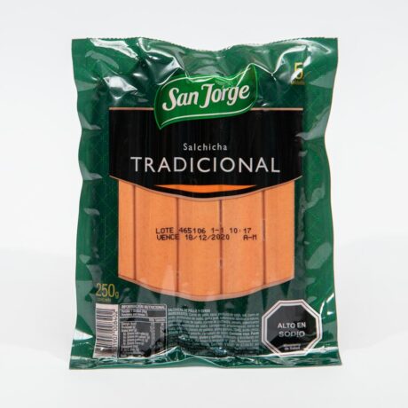 Vienesas Tradicionales San Jorge Caja de 8 Paquetes de 20 Unidades